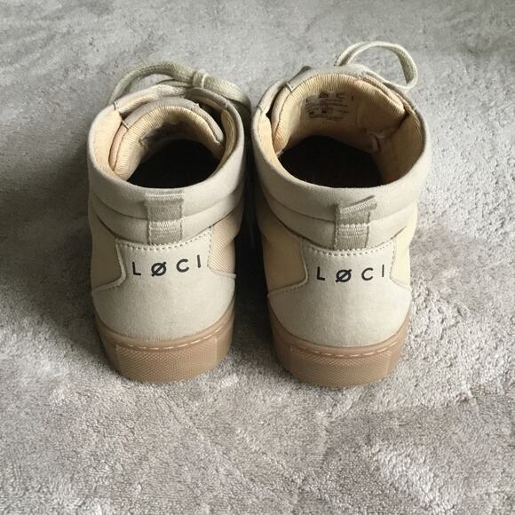 Loci Men's Ten Recycled Ocean Plastic Mid-top Sneakers In Sand/ Gum EU 39 US 7 - Picture 3 of 7